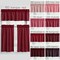 Solid Red Valances Tiers Panels Cafe Curtains Blush Pink Dark Burgundy USA Handmade Kitchen Bathroom Bedroom Cotton Window Treatments product 1